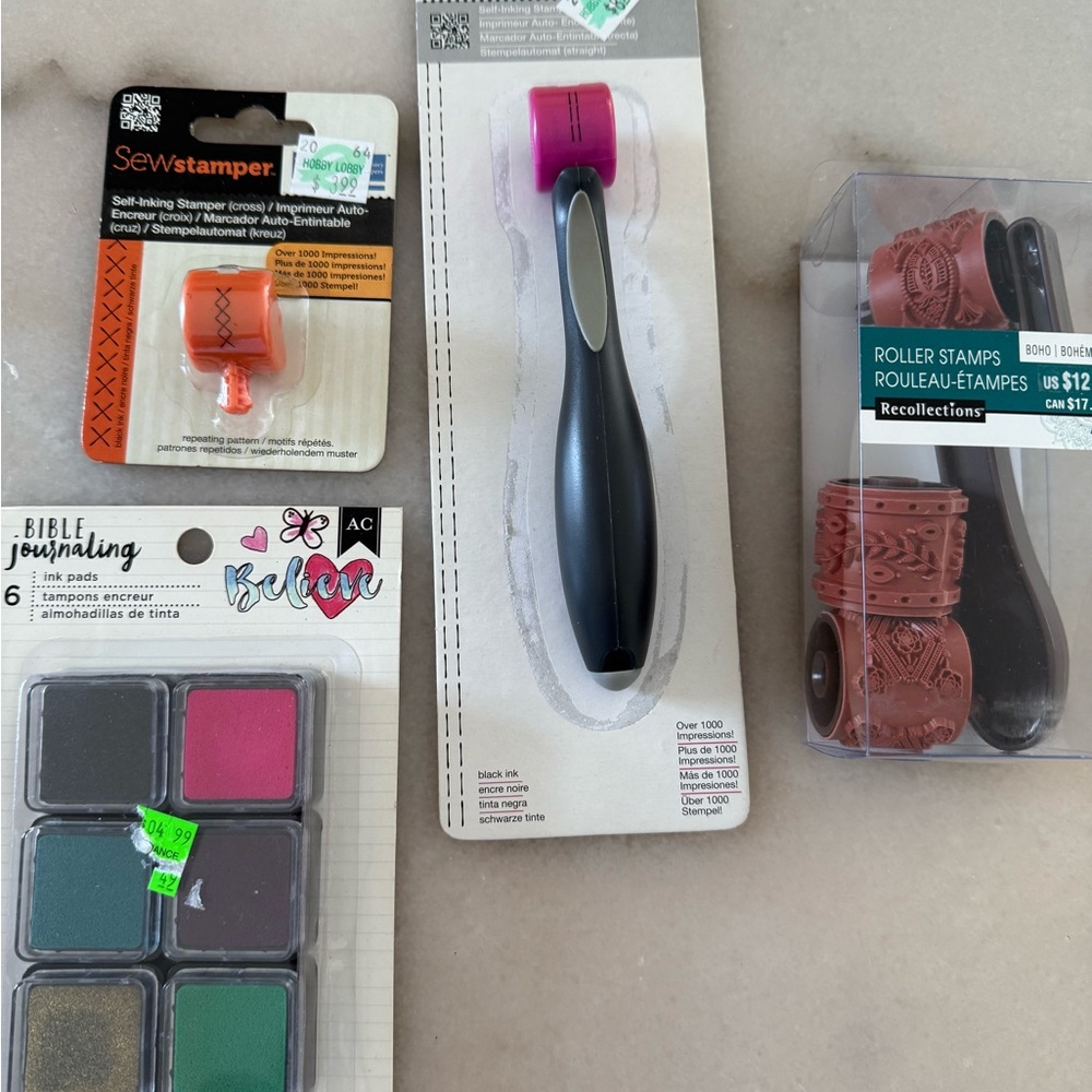 Variety Stamping Rollers and Ink Pads  Recollections